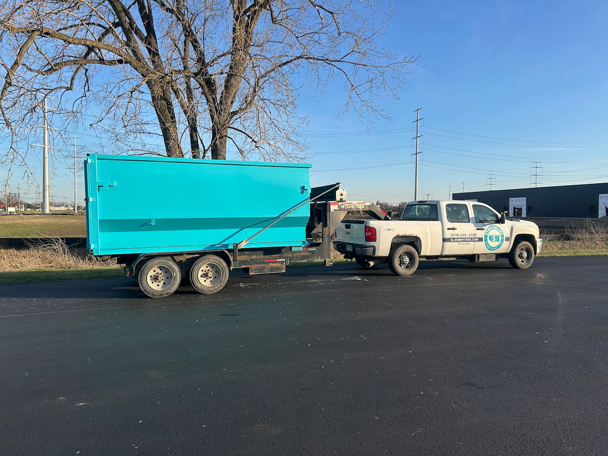 20-yard dumpster rental for construction waste recycling in Columbus Ohio