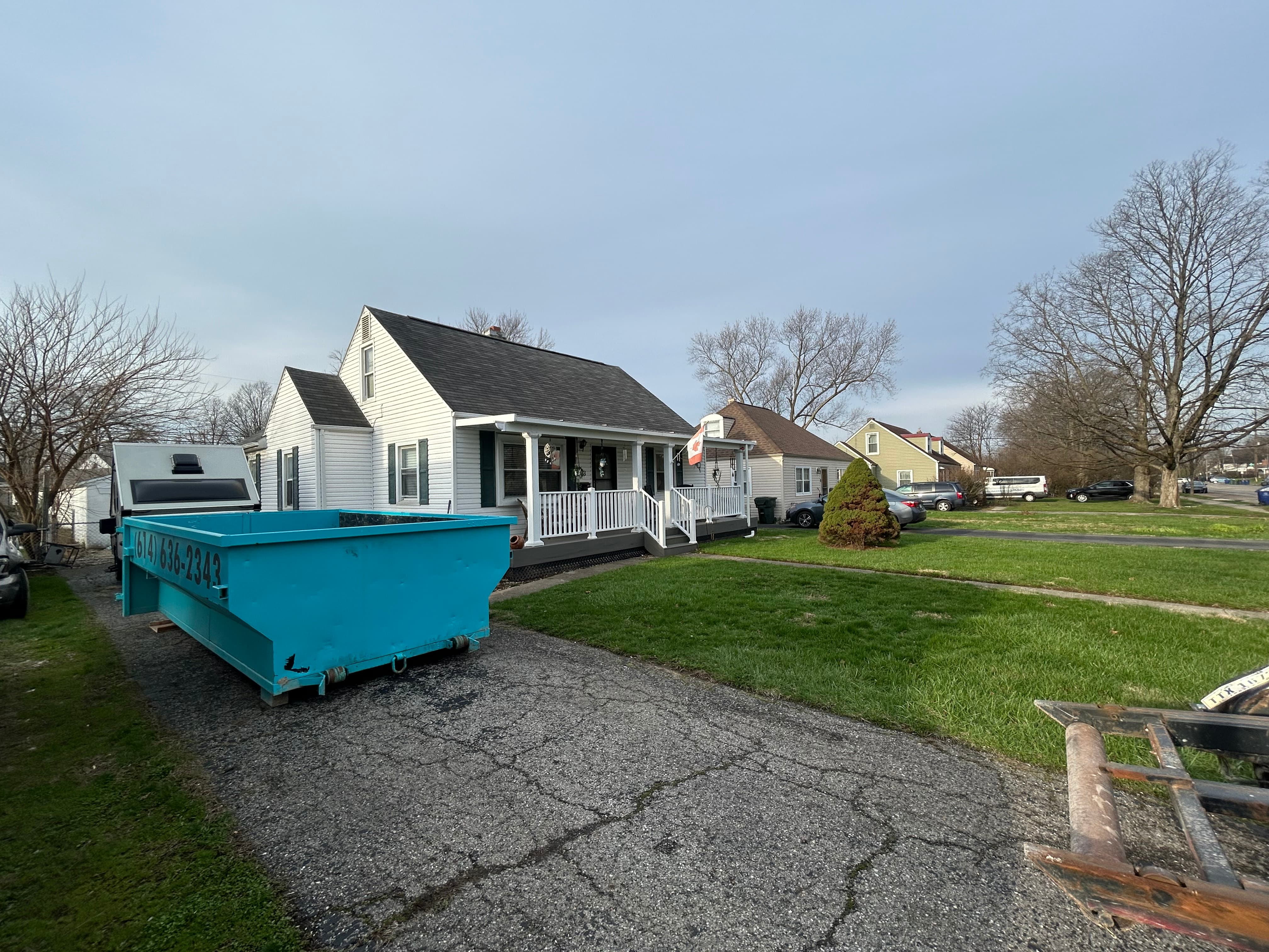 Basement renovation debris and dumpster rental in Columbus Ohio